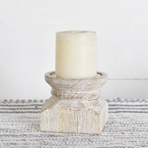 Whitewash Chunky Pillar Stand