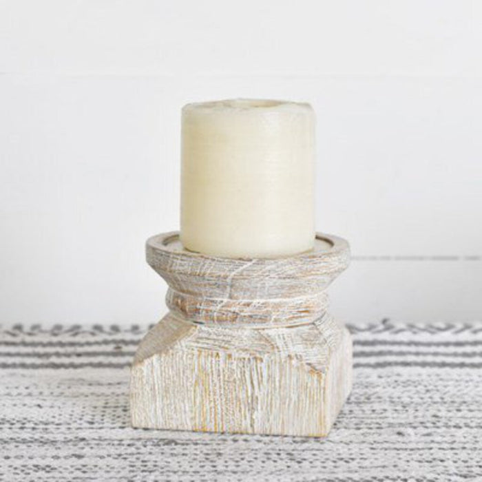 Whitewash Chunky Pillar Stand