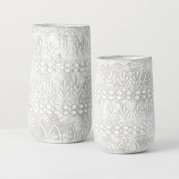 Botanical Cement Vase