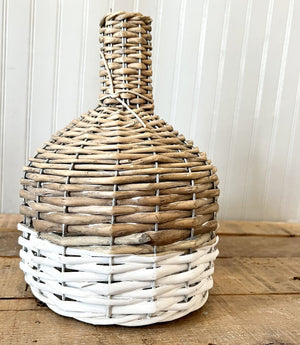 2 Toned Wicker Vase