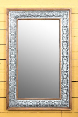 Wood & Metal Framed Mirror