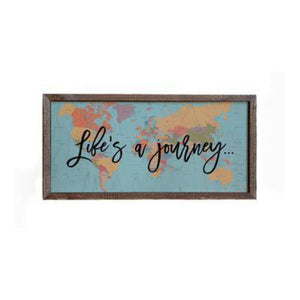 Life's a Journey Map Sign