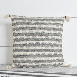Natural Black Stripe Pillow