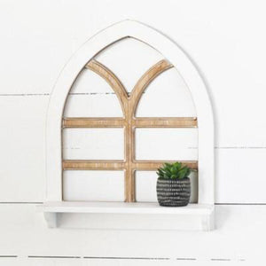 Whitewash Arch Frame Shelf