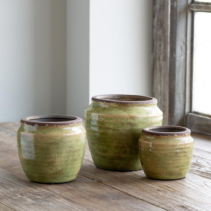 Chartreuse Glazed Ginger Jar