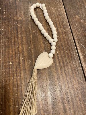 Wood Heart Beads