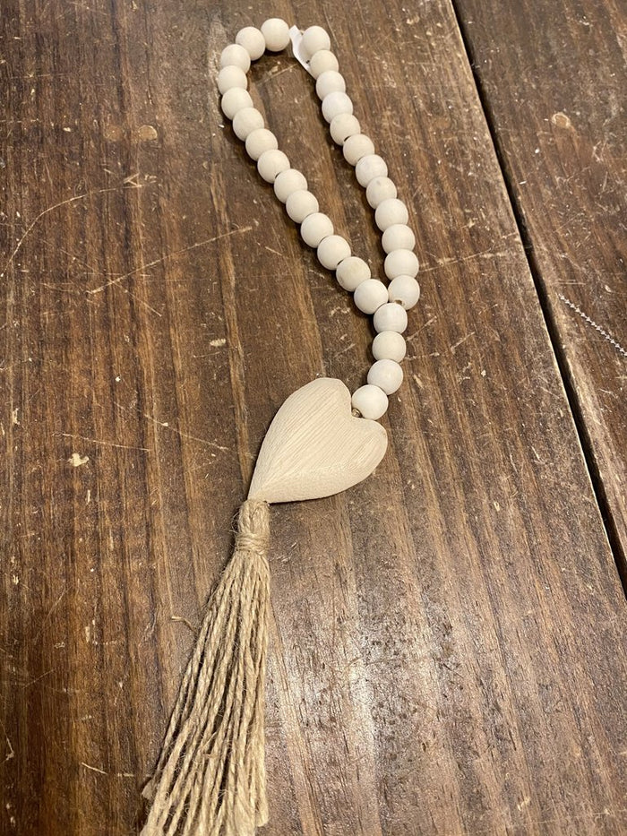 Wood Heart Beads