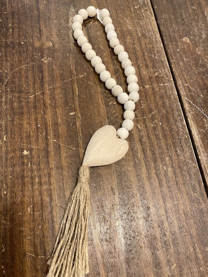 Wood Heart Beads