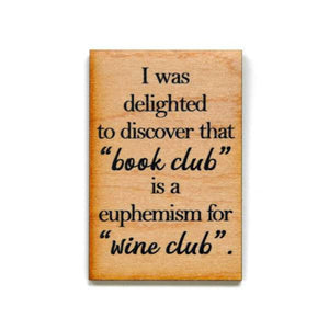 Book Club Wood Magnet