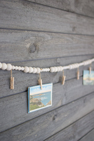 Wooden Bead Strand with Clothes Pins