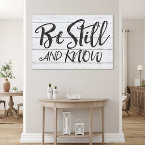 Be Still & Know Slatted Sign
