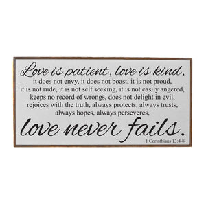 Love is Patient Sign