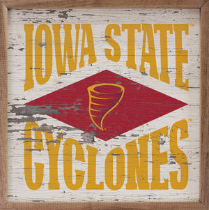 ISU Cyclones Rustic Sign