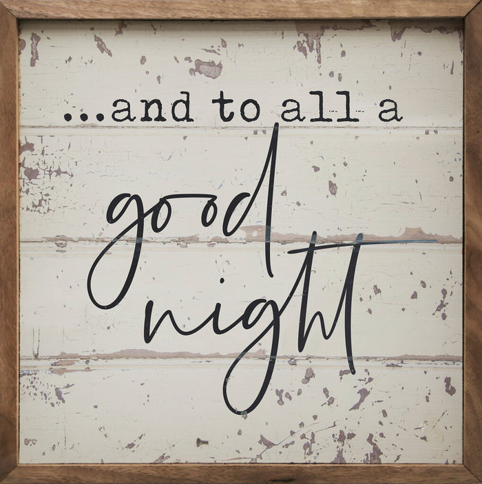 To All A Good Night Sign