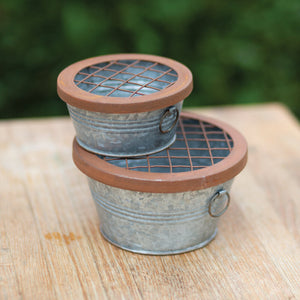 Galvanized Flower Pails