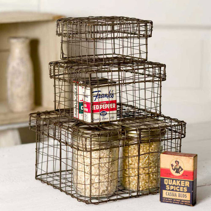 Chicken Wire Box with Lid
