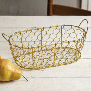Gold Chicken Wire Basket