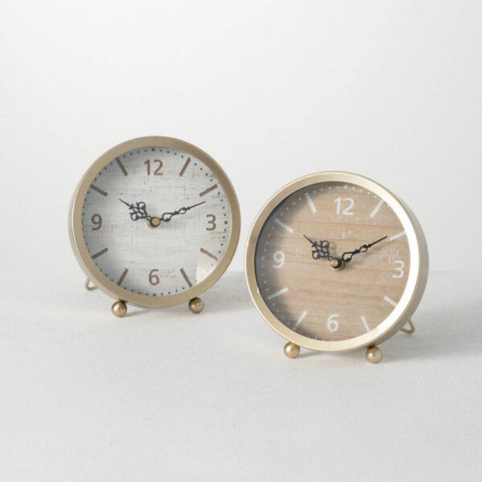 Gold Iron Desktop Clock