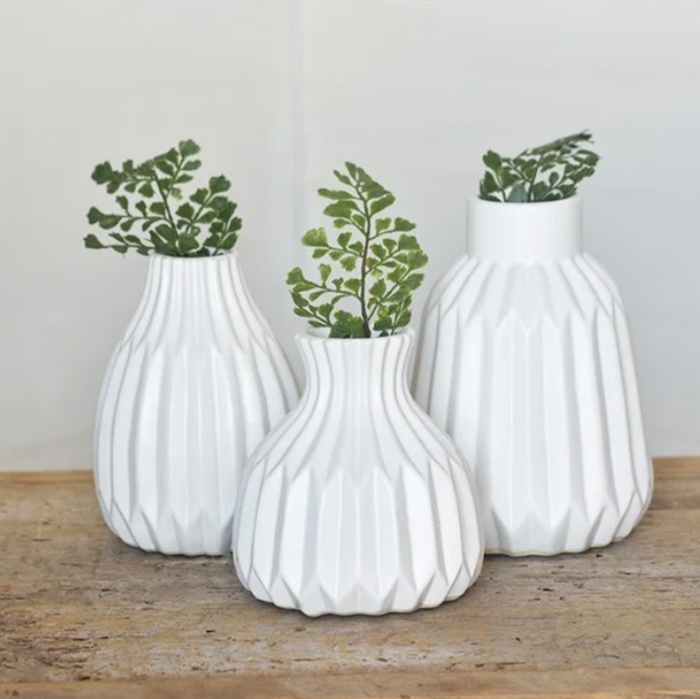 Matte White Ceramic Vase