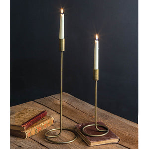 Brass Finish Taper Candle Holder