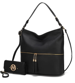 Black Shoulder Bag & Wallet