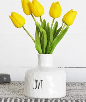 White Love Bud Vase