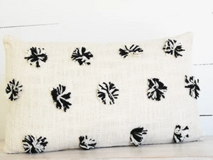 B&W Pom Pillow