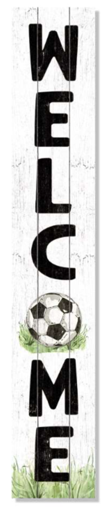 Soccer Ball Welcome Porch Board