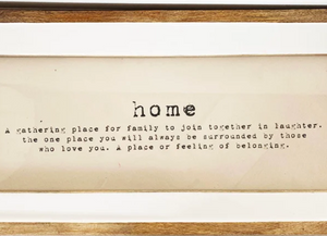 Home Meaning Wall Art
