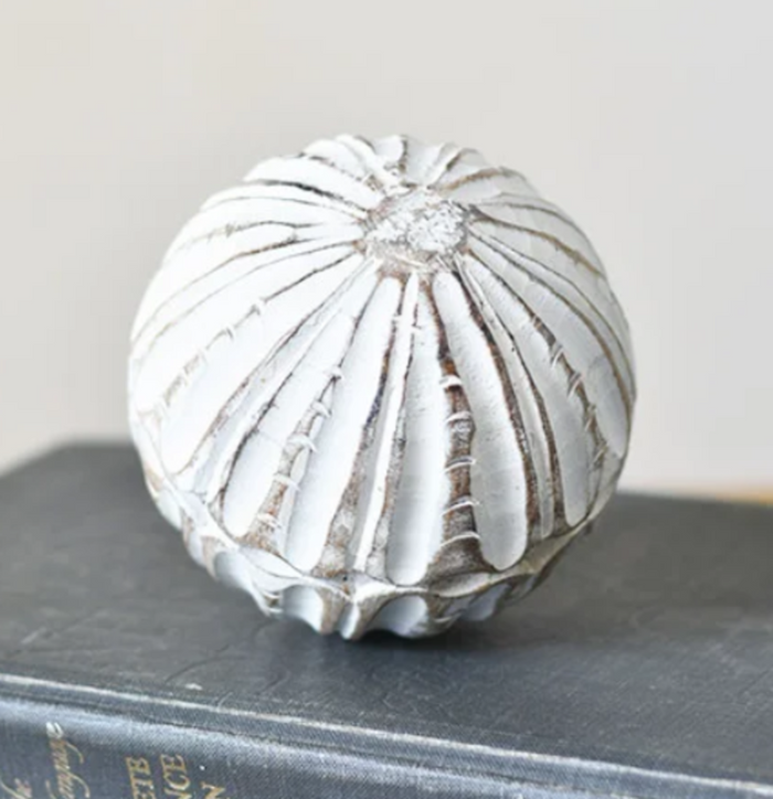 White Lines Carved Ball