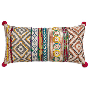Colorful Hand Woven Lumbar Pillow