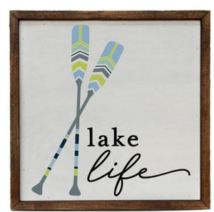 Lake Life Paddles Sign