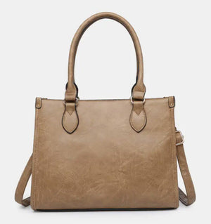 Coral Tri-Color Satchel