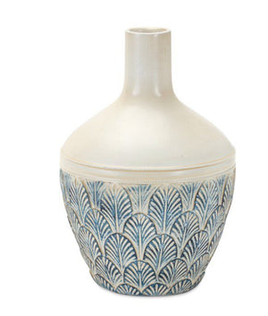 Resin Blue Geometric Vase
