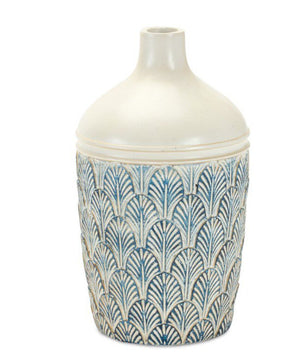 Resin Blue Geometric Vase