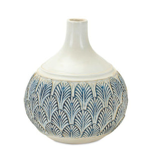 Resin Blue Geometric Vase