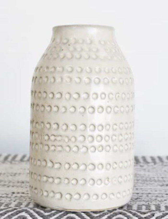 Dot Pattern Ceramic Vase
