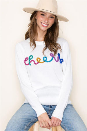 Staccato Crew Neck Cheers Sweater