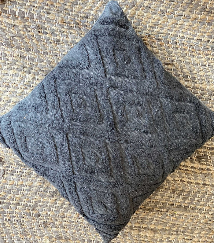 Dark Grey Diamond Pillow