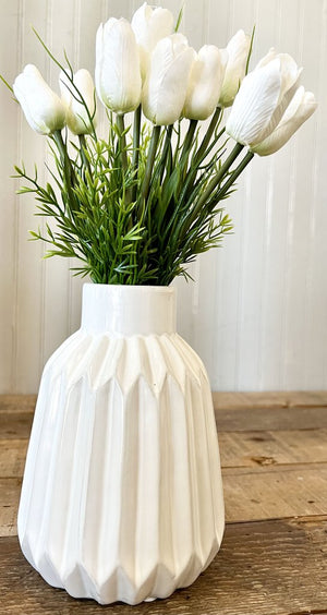 White Tulip Grass Bunch