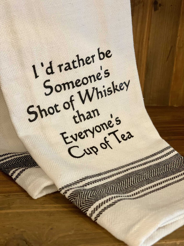 Rather Be Shot of Whiskey Hand Towel
