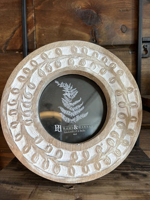 Round Leaf Wood Frame