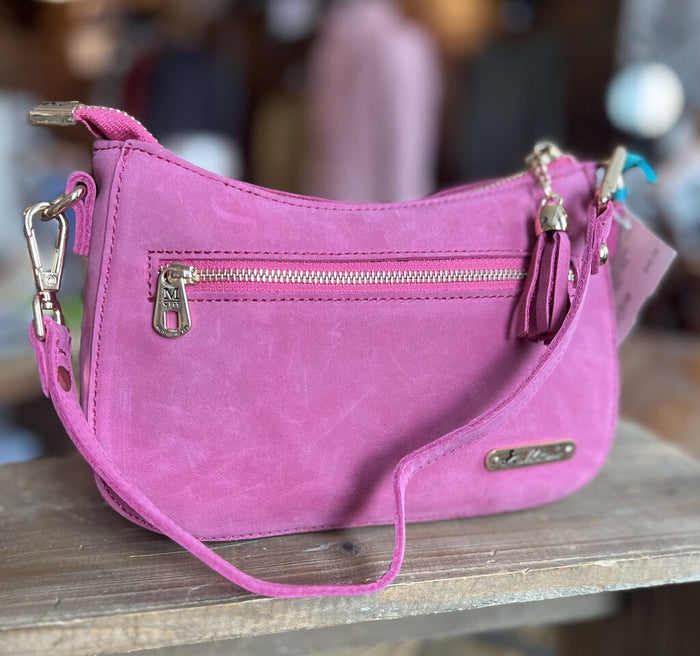 Pink Leather Shoulder/Crossbody Bag
