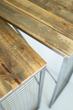 Recycled Wood & Metal Console Tables