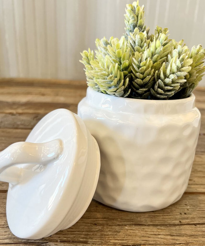 White Ceramic Canister