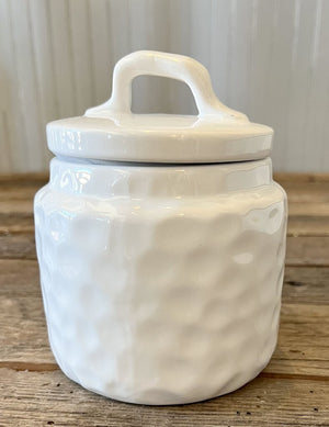 White Ceramic Canister
