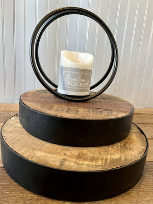 Reclaimed Wood & Iron Riser