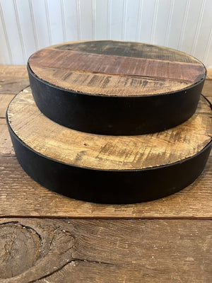 Reclaimed Wood & Iron Riser