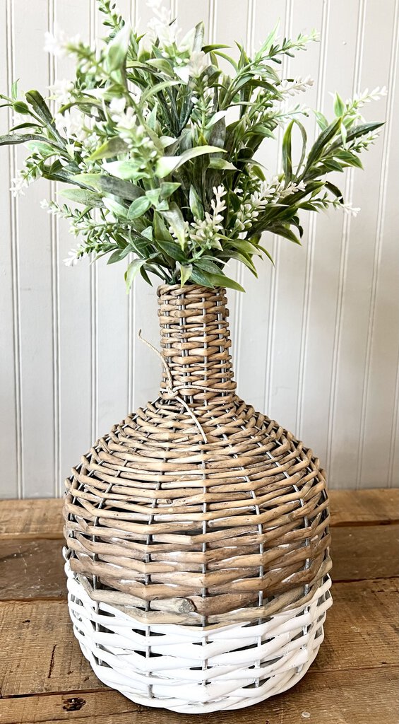 2 Toned Wicker Vase