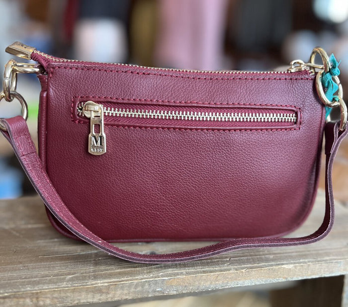 Burgundy Leather Shoulder/Crossbody Bag